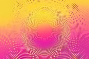 Abstract gradient background with yellow and pink tones and a circular pattern.