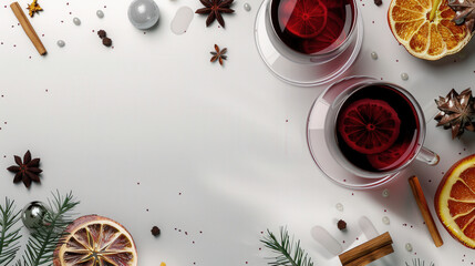 mulled wine on transparent background