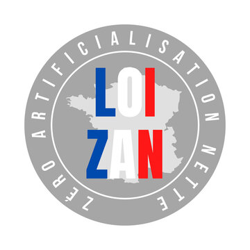 Symbole loi ZAN z&eacute;ro artificialisation nette en France	