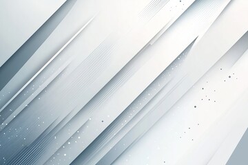 Obraz premium Abstract white and gray diagonal lines background with subtle sparkle texture.