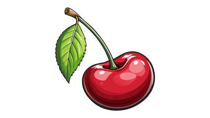 sweet cherry berry isolated on white background