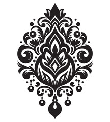 Ornaments silhouette vector illustrations