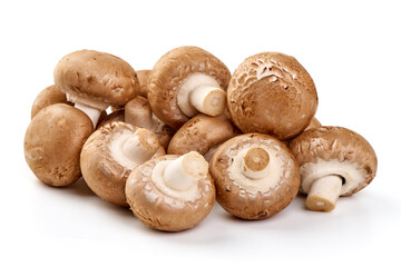 Royal brown champignons, isolated on white background.