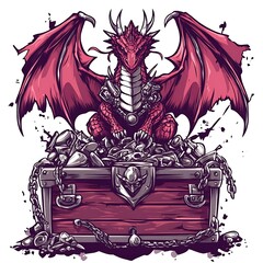 Fierce Dragoness on Treasure Chest
