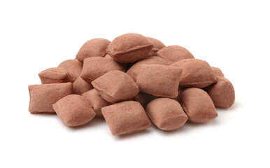 Heap of cocoa pillow candies