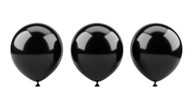 A Set of Black Balloons Perfect for Any Event to Add a Touch of Elegance and Festivity, Ideal for Birthdays, Weddings, or Corporate Celebrations