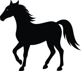 horse-a-silhouette-vector-with-white-background