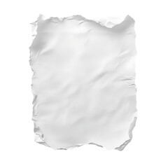 Fototapeta premium A crumpled white sheet of paper with uneven edges.