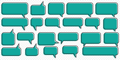 Fototapeta premium Speech bubble. Comic speech doodle. Vector call-outs set. EPS 10.