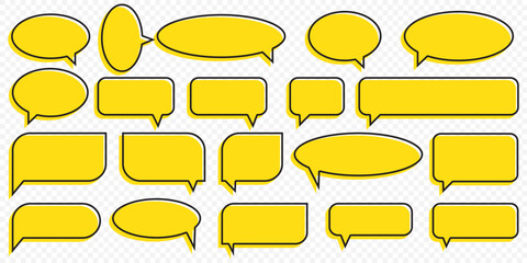 Obraz premium Speech bubble. Comic speech doodle. Vector call-outs set. EPS 10.