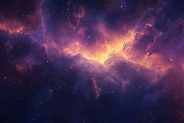 Fototapeta premium Cosmic Nebula with Stars and Gas Clouds