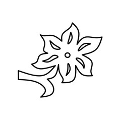 Obraz premium Magnolia Flower Batik Pattern Design