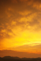 Colorful cloudy sky at sunset. Gradient color. Sky texture, abst