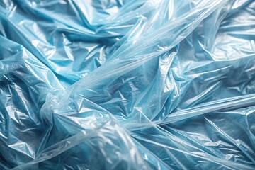 Obraz premium Vinyl plastic wrap texture crumpled and stretched polyethylene