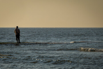 A view of the beach at low tide on the North Sea in Germany, Norderney