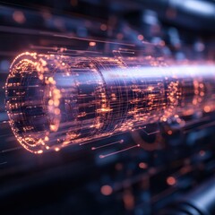 Obraz premium Digital Integration Technology Concept Illustration