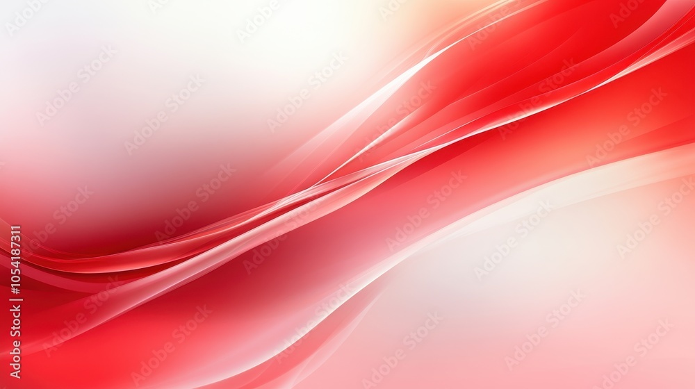 Wall mural a blurred red backdrop with gentle light transitions and soft shadows, offering a smooth and abstrac