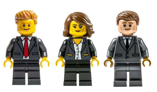 Set of 3 lego figures. Business people. boss.

