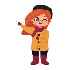 girl wearing autumn clothes