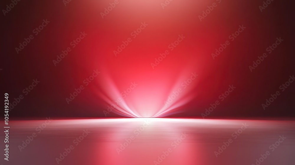 Wall mural a deep red background with a soft glowing effect, creating a bold and dramatic aesthetic.
