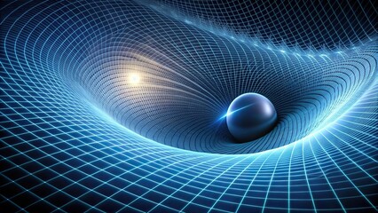 Visualization of spacetime curvature and gravity in relation to relativity gravity waves or the LHC experiment