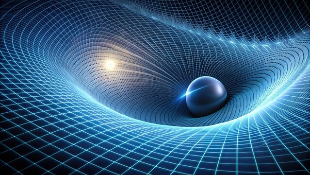 Visualization of spacetime curvature and gravity in relation to relativity gravity waves or the LHC experiment