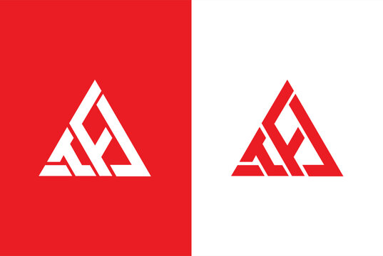 TFJ, JFT, T, J, F, TF, JF, TJ, FT, FJ, logo in triangle shape - business marketing triangle logo.