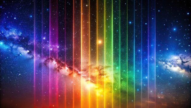 Vivid celestial patterns with starry backdrop