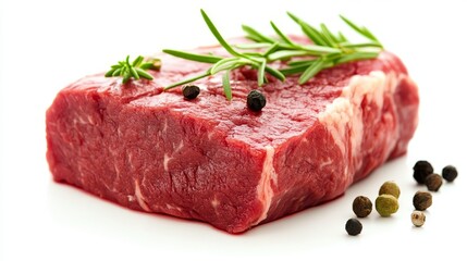 Fototapeta premium meat of beef for drill, isolated on white background