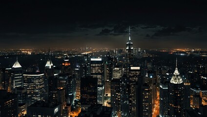 Nighttime cityscape view.1