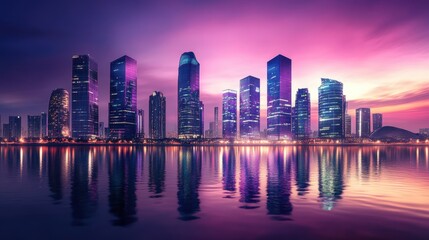 Obraz premium The Vibrant City Skyline View