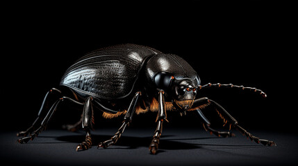 Fototapeta premium the bug on a black background