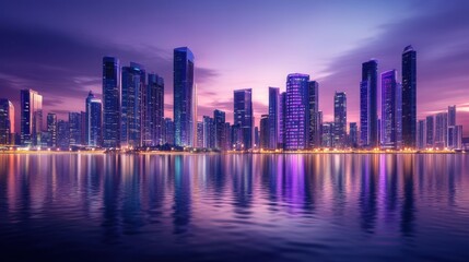 Fototapeta premium The Stunning City Skyline Reflection