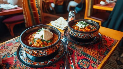 Middle Eastern baba ganoush with pita bread.