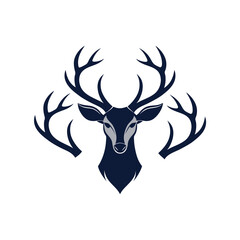 Buck Deer Logo, Awesome & Simple Vector of Buck Deer, Great for your Hunting Logo, Decal & Stickers