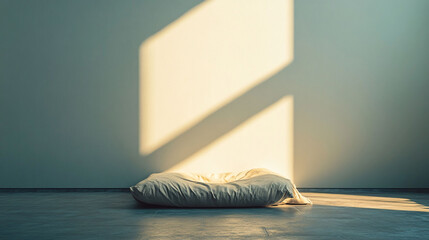 Small bed in a minimalist room