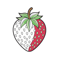 strawberry vector art illustration ,