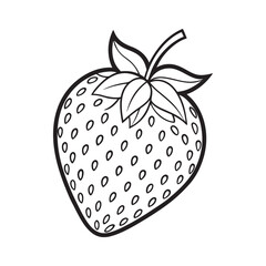 strawberry vector art illustration ,