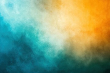 Obraz premium Lively aquamarine, azure, and amber gradient backdrop featuring gentle blur, textured surface ideal for poster, banner, or website design