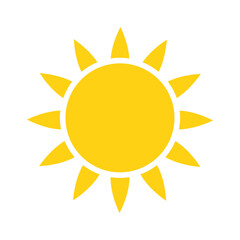 A Bright Yellow Sun Icon 