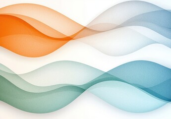 Obraz premium Serene abstract landscape with flowing waves of color