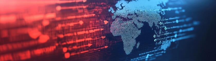 Startup expansion visualized through a digital globe with revenue arrows branching out, monetization  startups, expansion concept