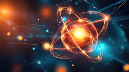 Fototapeta premium Abstract Dual Nature Representation in Vibrant Colors