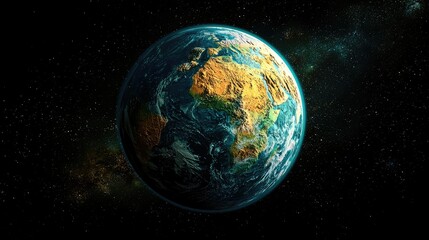 Naklejka premium Artistic Representation of a Distant Exoplanet