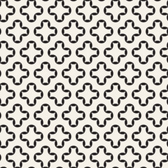 Vector seamless pattern. Repeating geometric elements. Stylish monochrome background design.
