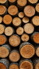 Firewood or wooden logs displayed together.