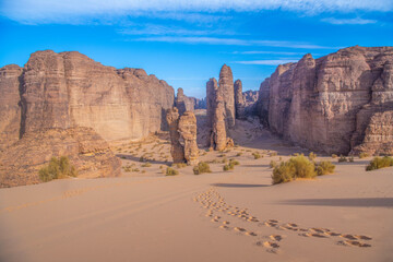Spectacular rock formations in Al Ula, Saudi Arabia