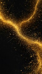 Fototapeta premium Gold dust animation creating a soothing background effect.