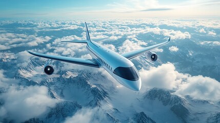 Fototapeta premium Sustainable aviation fuel concept. Net zero emissions flight