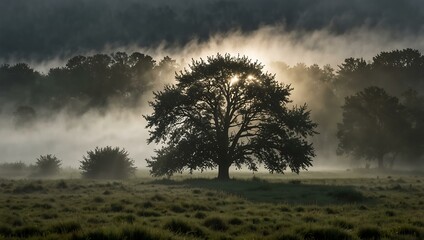Morning mist whispers.